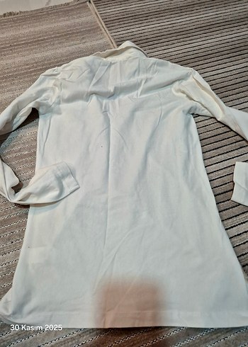 Düğmeli Beyaz Pamuklu Kadın bady - Görsel 2