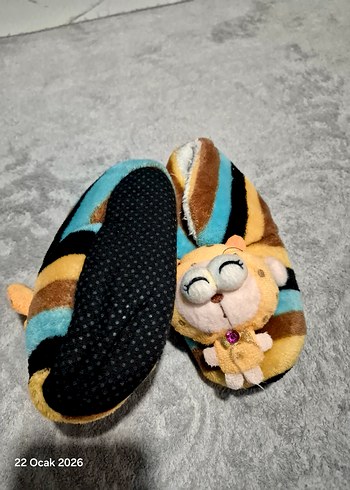 Çocuk Renkli Desenli Sıcak Terlik - Görsel 3