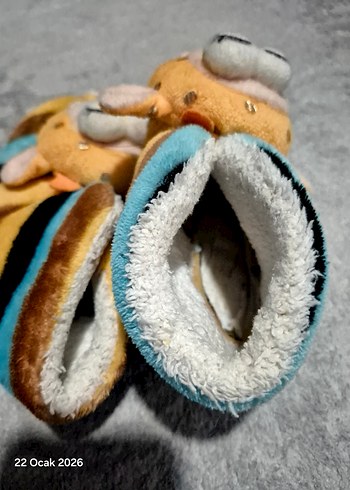 Çocuk Renkli Desenli Sıcak Terlik - Görsel 7