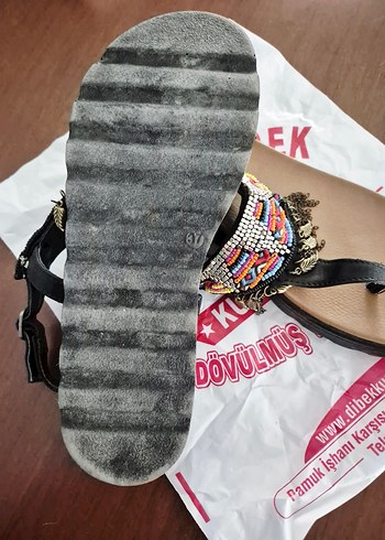 37 Beden çeşitli Renk Boncuklu Renkli Bohem Kadın Dolgu Topuk Sandalet