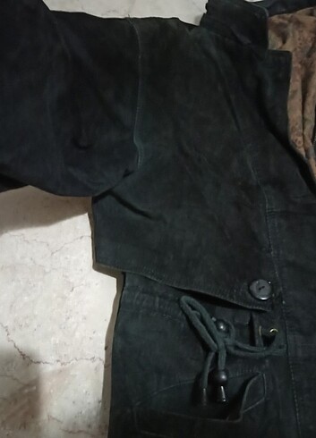 xl Beden Siyah vintage kaban ceket kalın mont