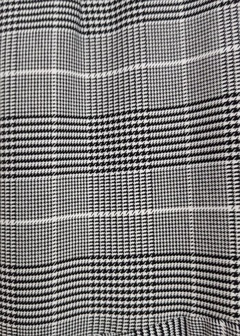 Kemerli Gri Ekose Etek - Görsel 2