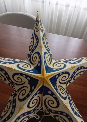 Parlak Mavi Yıldız Dekorasyon Objeleri - Görsel 3