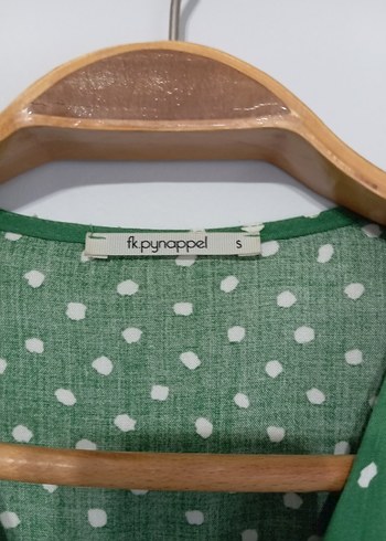 Yeşil Puantiyeli Uzun Bohem Elbise - Görsel 6