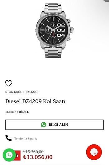 Diesel Diesel DZ4209 Erkek Kol Saati