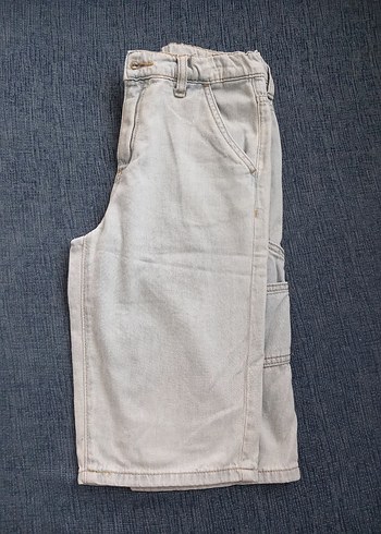 Bej Erkek Çocuk Bol Kesim Denim Pantolon