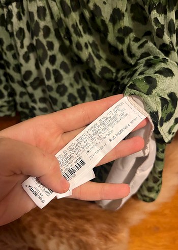 Leopar Desenli Kemerli Mini Elbise - Görsel 5