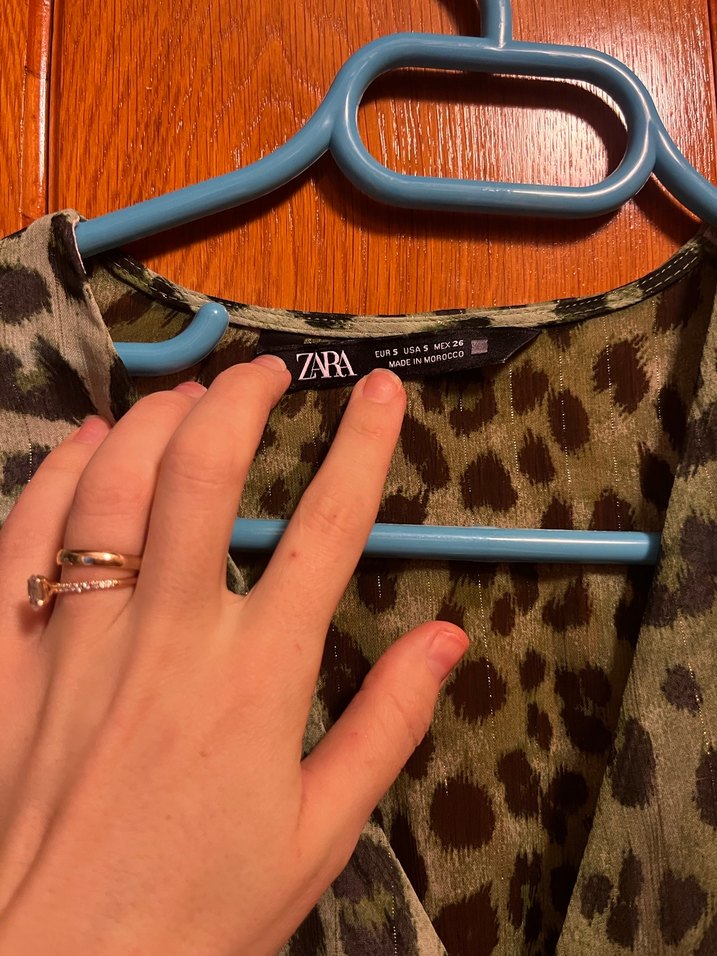 Leopar Desenli Kemerli Mini Elbise - Görsel 3