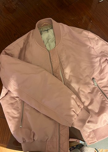Pembe Fermuarlı Kadın Ceket - Görsel 2