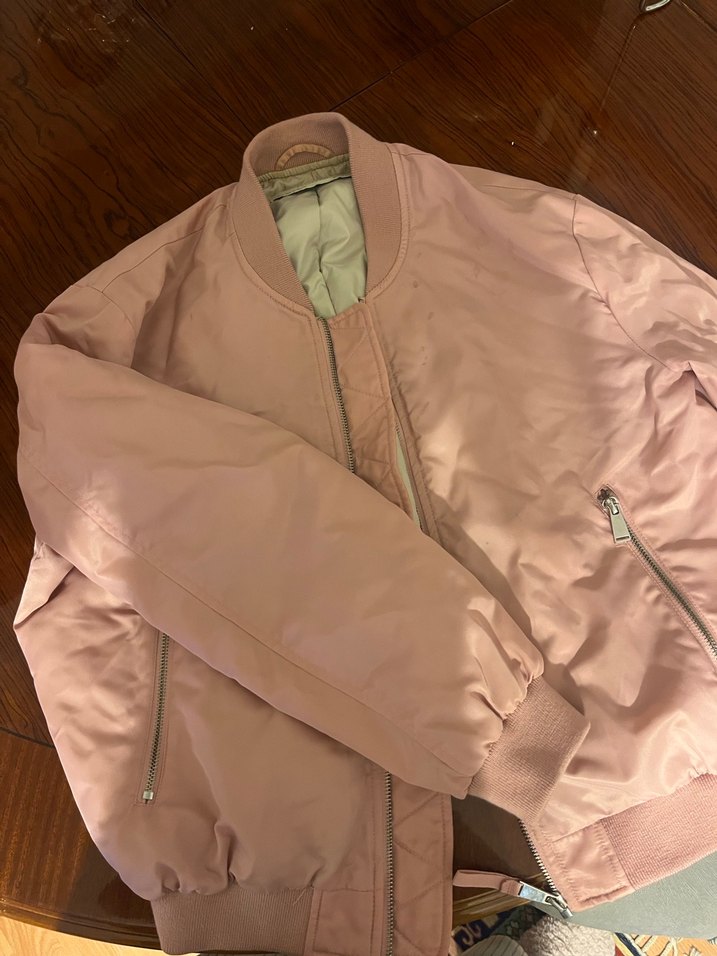 Pembe Fermuarlı Kadın Ceket - Görsel 2