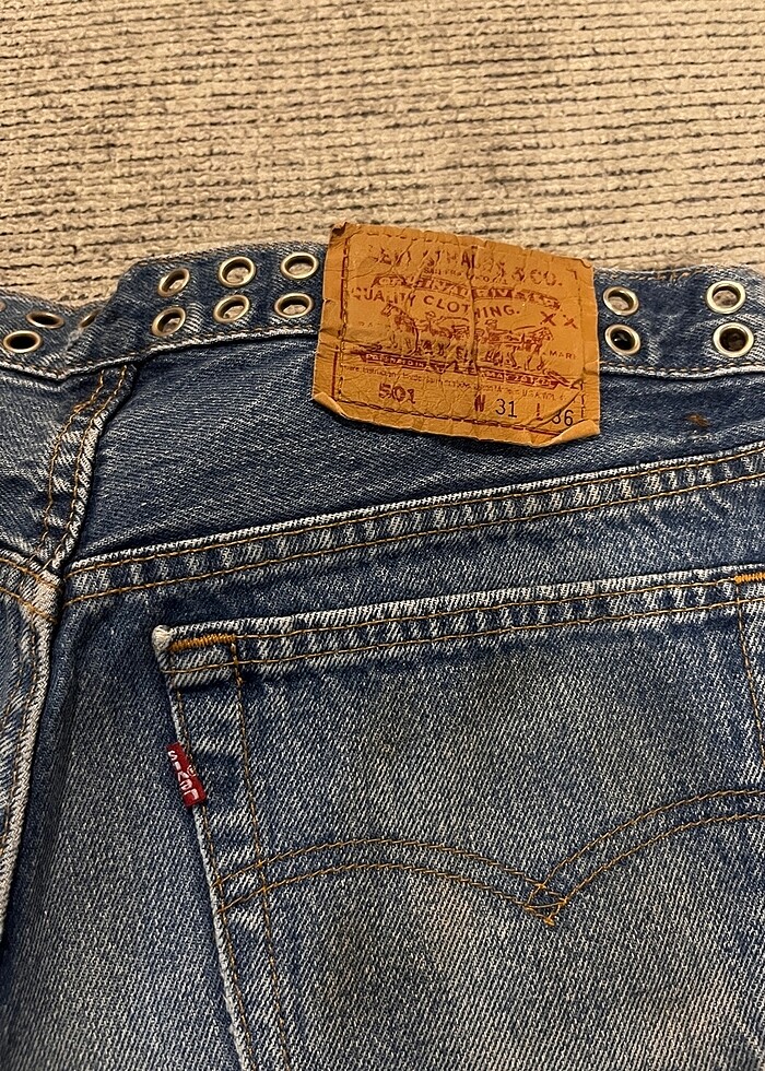 Levis kot şort - Görsel 3