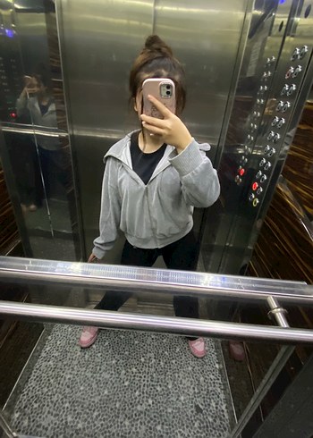 LC Waikiki Gri Kapusonlu Rahat Sweatshirt
