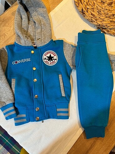 1,5 Yaş Beden mavi Renk Converse alt üst takım