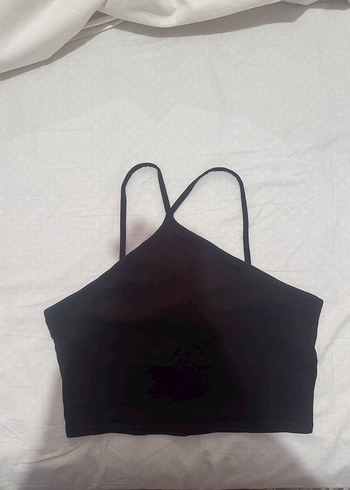 Siyah Minimalist Midi Bralet