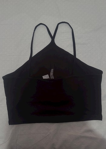 m Beden Siyah Minimalist Midi Bralet