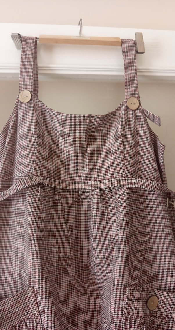 Düğmeli Salaş Hamile Midi Elbise - Görsel 3