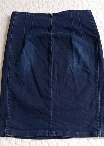 Lacivert mini kot etek - Görsel 3