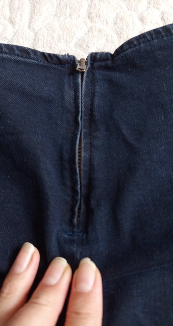 Lacivert mini kot etek - Görsel 4