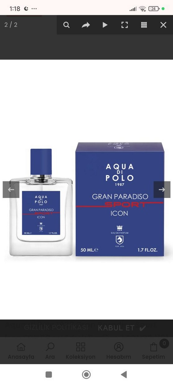 Aqua di Polo Gran Paradiso Sport Erkek Parfüm 50 ml - Görsel 2