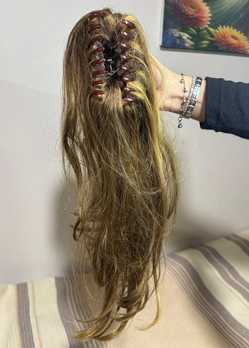 Bej Püsküllü Bohem Saç Aksesuarı - Görsel 3
