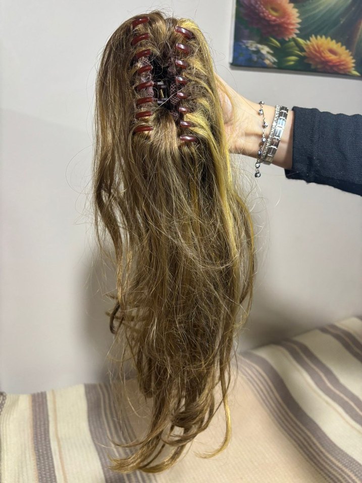 Bej Püsküllü Bohem Saç Aksesuarı - Görsel 3