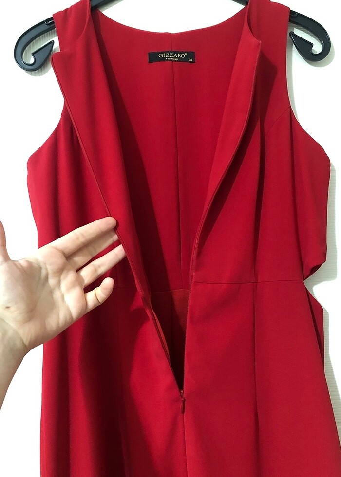 Kırmızı Uzun Elbise - Görsel 2