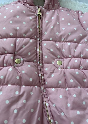 Boyner İçi Kürklü pembe Kız Bebek Tulumu
