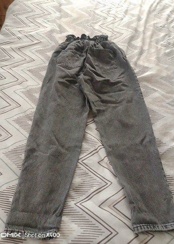 Gri Bol Kesim Midi Boy Kot Pantolon - Görsel 2