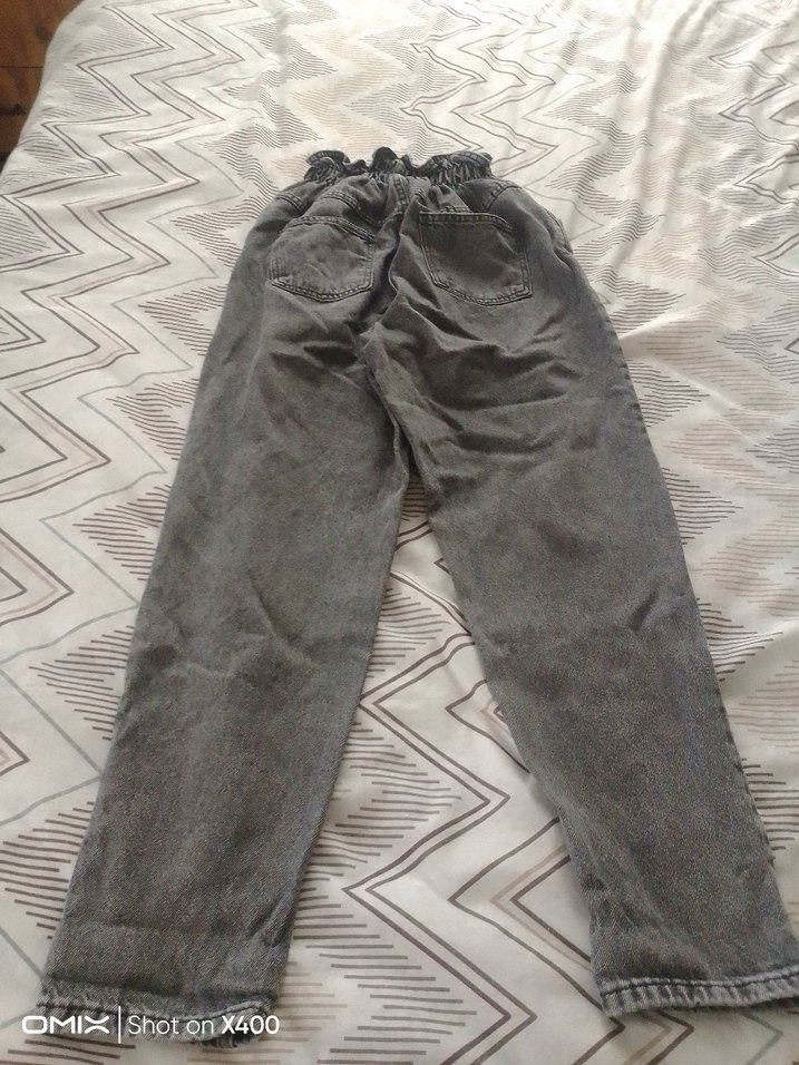 Gri Bol Kesim Midi Boy Kot Pantolon - Görsel 2