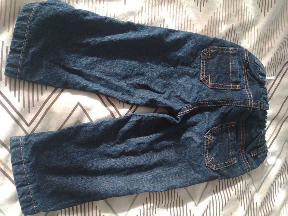 Erkek Çocuk Gri Mavi Bol Kesim Kot Pantolon - Görsel 2