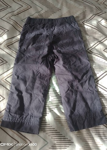 Gri Keten Erkek Çocuk Bol Pantolon - Görsel 2