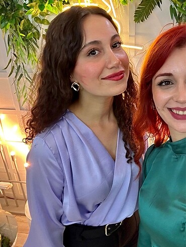 38 Beden LİLA KRUVAZE YAKA SATEN BODY