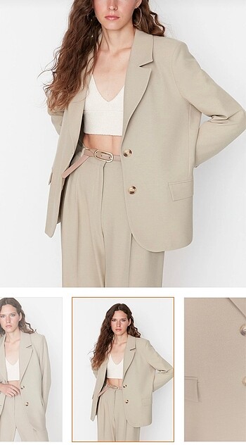 Trendyol & Milla LİMİTED EDİTİON VİZON BLAZER CEKET