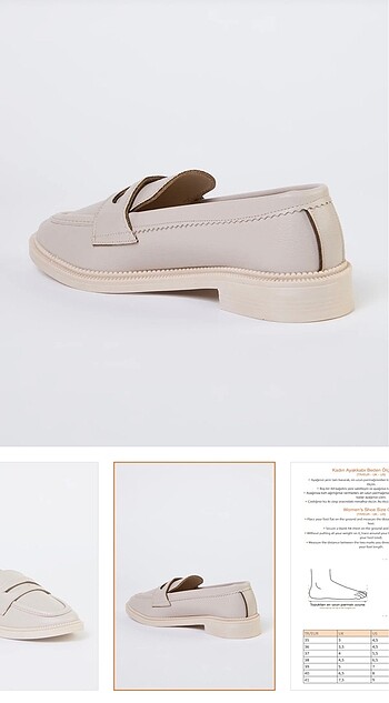 38 Beden BEJ KADIN LOAFER AYAKKABI