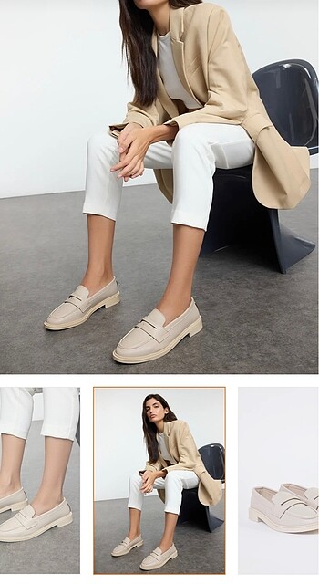 BEJ KADIN LOAFER AYAKKABI