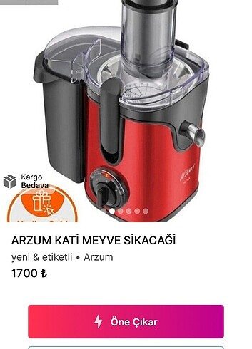 Arzum ARZUM KATİ MEYVE SIKACAĞI 