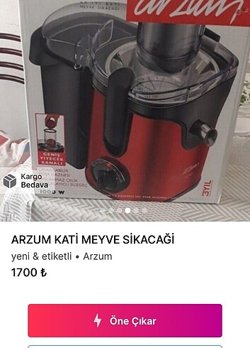  Beden ARZUM KATİ MEYVE SIKACAĞI 