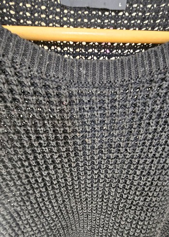 Siyah Örgü Kadın Triko Kazak - Görsel 7