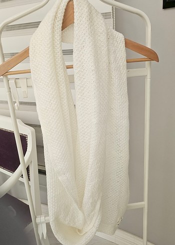 Beyaz Örgü  yumuşak kaskol - Görsel 10