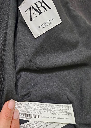 ZARA ORJINAL Siyah Erkek Takım Ceketi - Görsel 4
