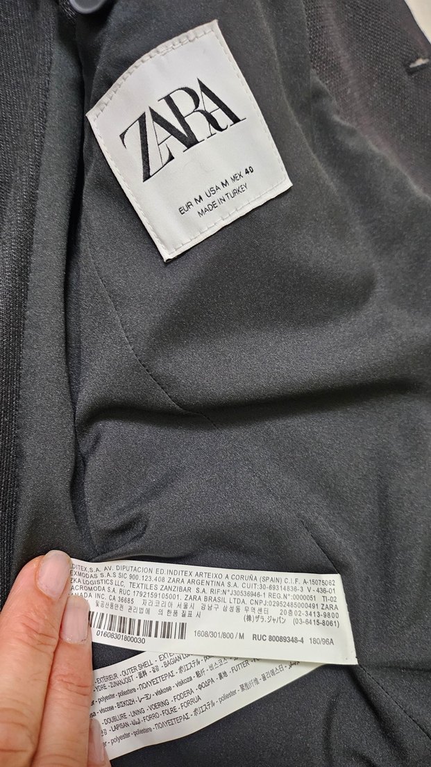 ZARA ORJINAL Siyah Erkek Takım Ceketi - Görsel 4