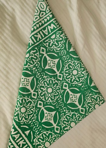 Yeşil Bohem Desenli Kadın Fular - Görsel 5