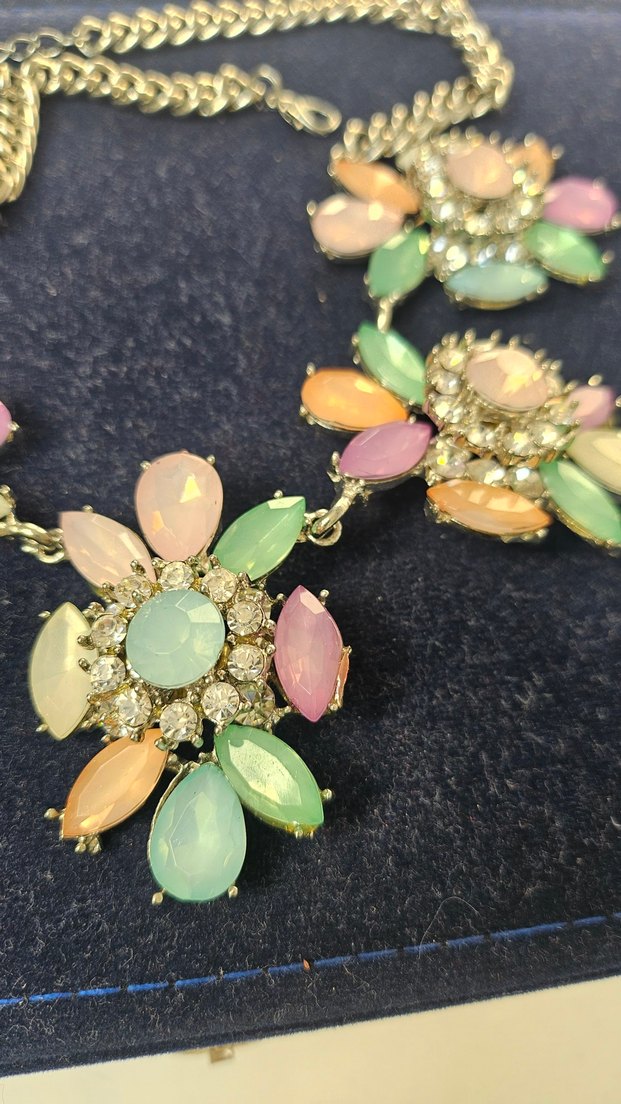 Pastel Renkli Çiçekli Mini Bohem Kolye - Görsel 3