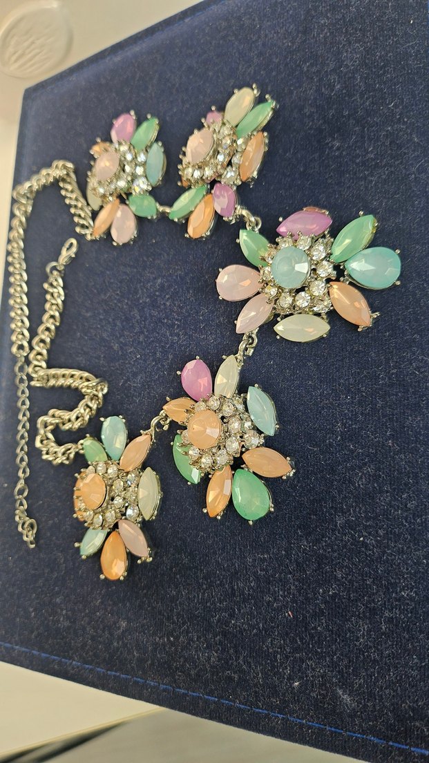 Pastel Renkli Çiçekli Mini Bohem Kolye - Görsel 5