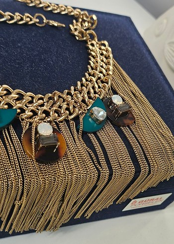 Bohem Zincir Detaylı Mini Altın Kolye - Görsel 2