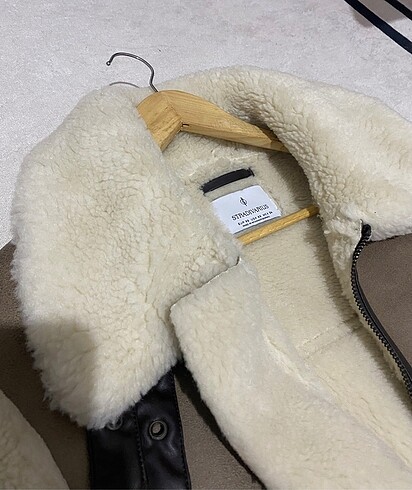 xs Beden kahverengi Renk Stradivarius biker yelek