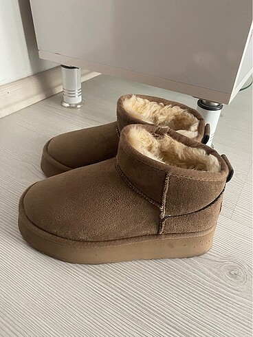 36 Beden kahverengi Renk Platform ugg vizon