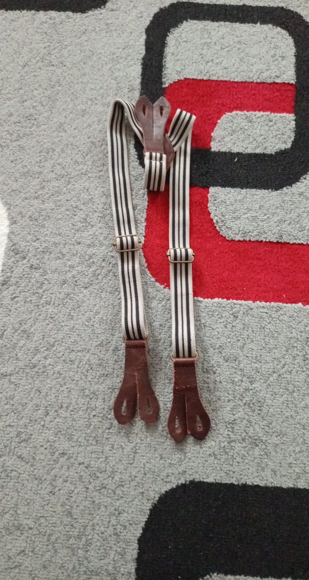 Kahverengi Deri Tokalı Çizgili Çocuk Askısı - Görsel 3