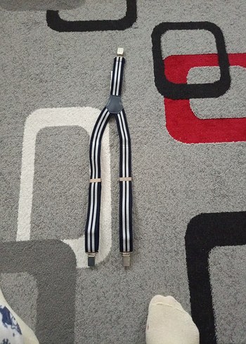 Gri Şeritli Elastik Çocuk Askısı - Görsel 2