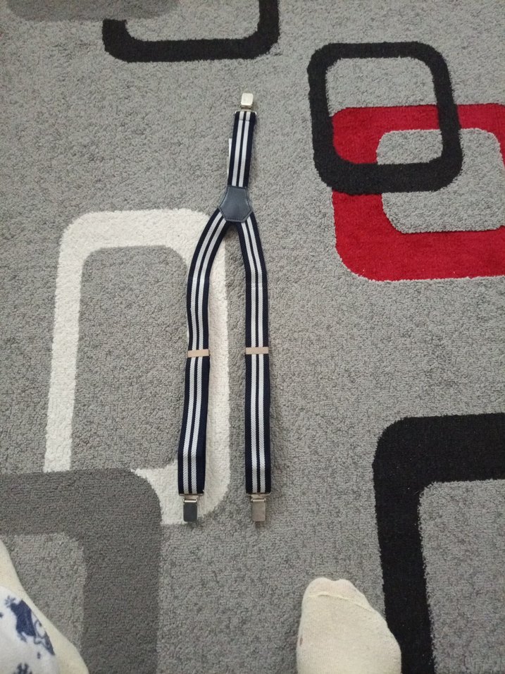 Gri Şeritli Elastik Çocuk Askısı - Görsel 2